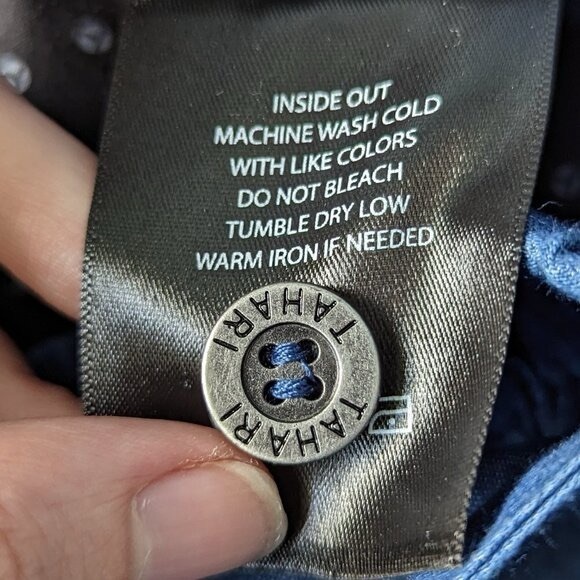 LTahari Belted Jogger Ankle Pants Blue Chambray - Picture 8 of 12